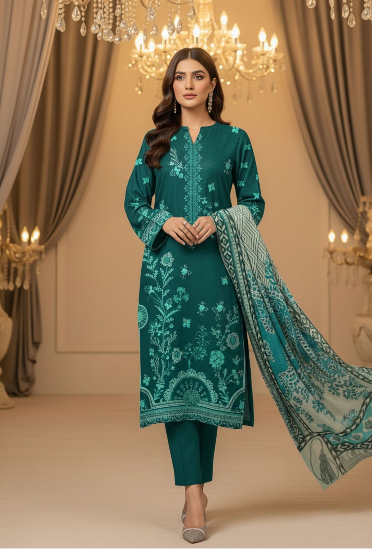 Zohra Motifz – Khaddar 3PC Unstitched Winter Collection