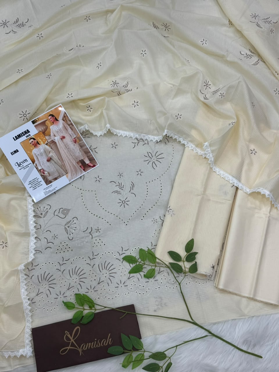 Elma by Lamisha Lux Emb Lawn 3PC – Wholesale Suits