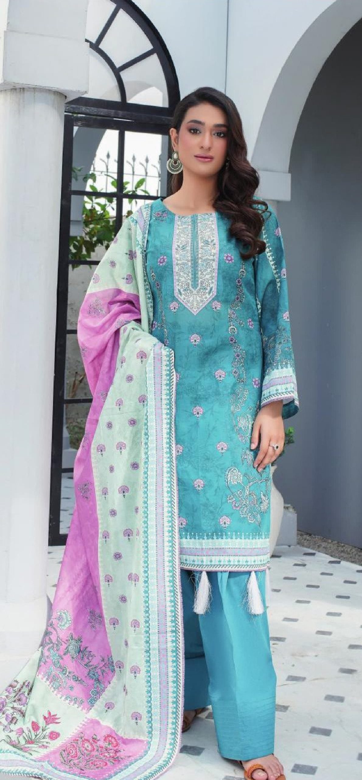 LALA by Madham Unstitched Lawn 3PC | Wholesale Suits