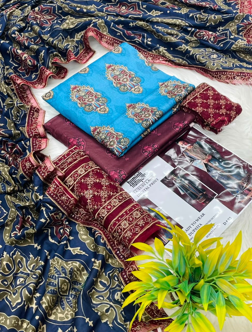 Humjoli Luxury Lawn Digital Print 3PC – Wholesale Suits