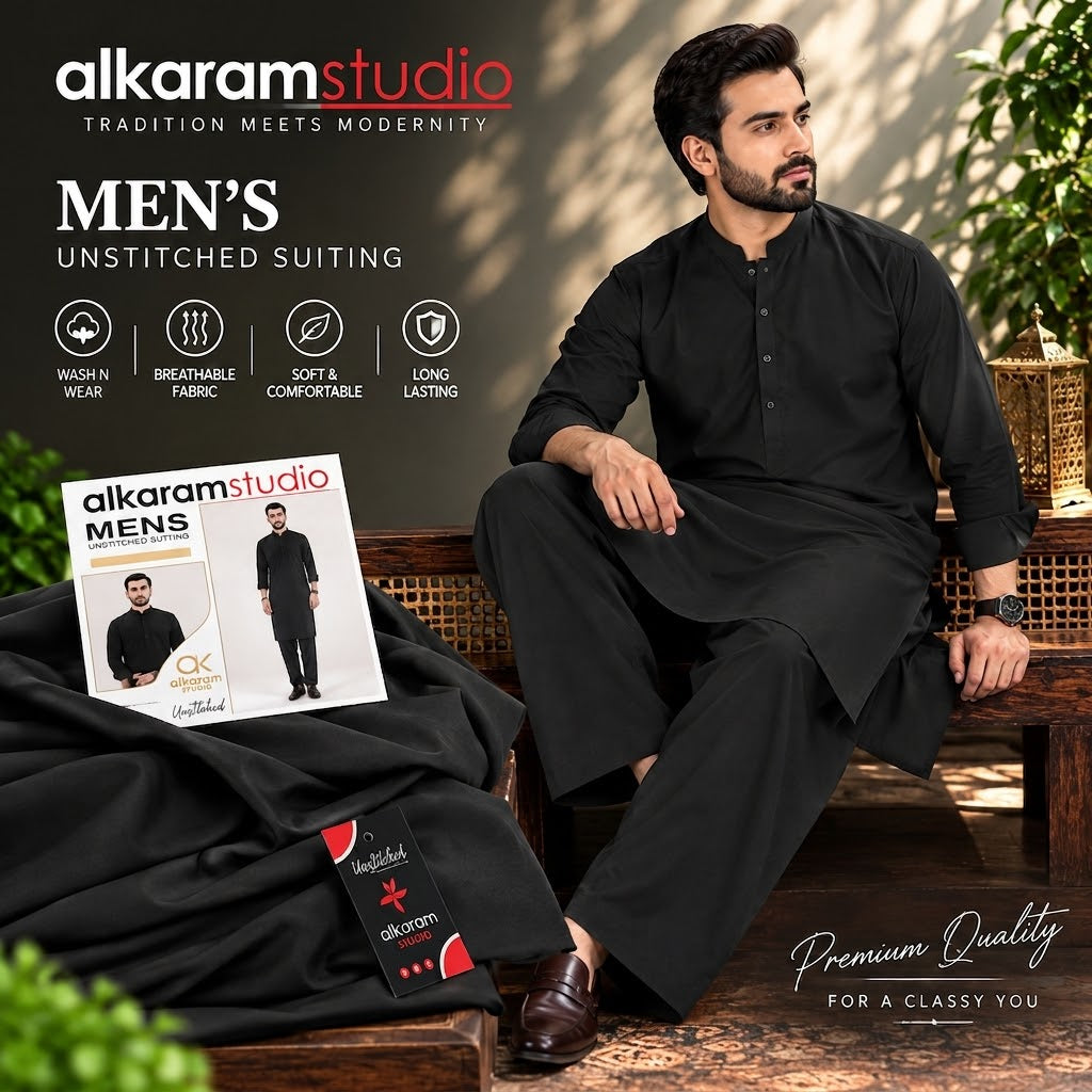 Alkaram Studio Men's Wash &Wear - Wholesale Pakistan