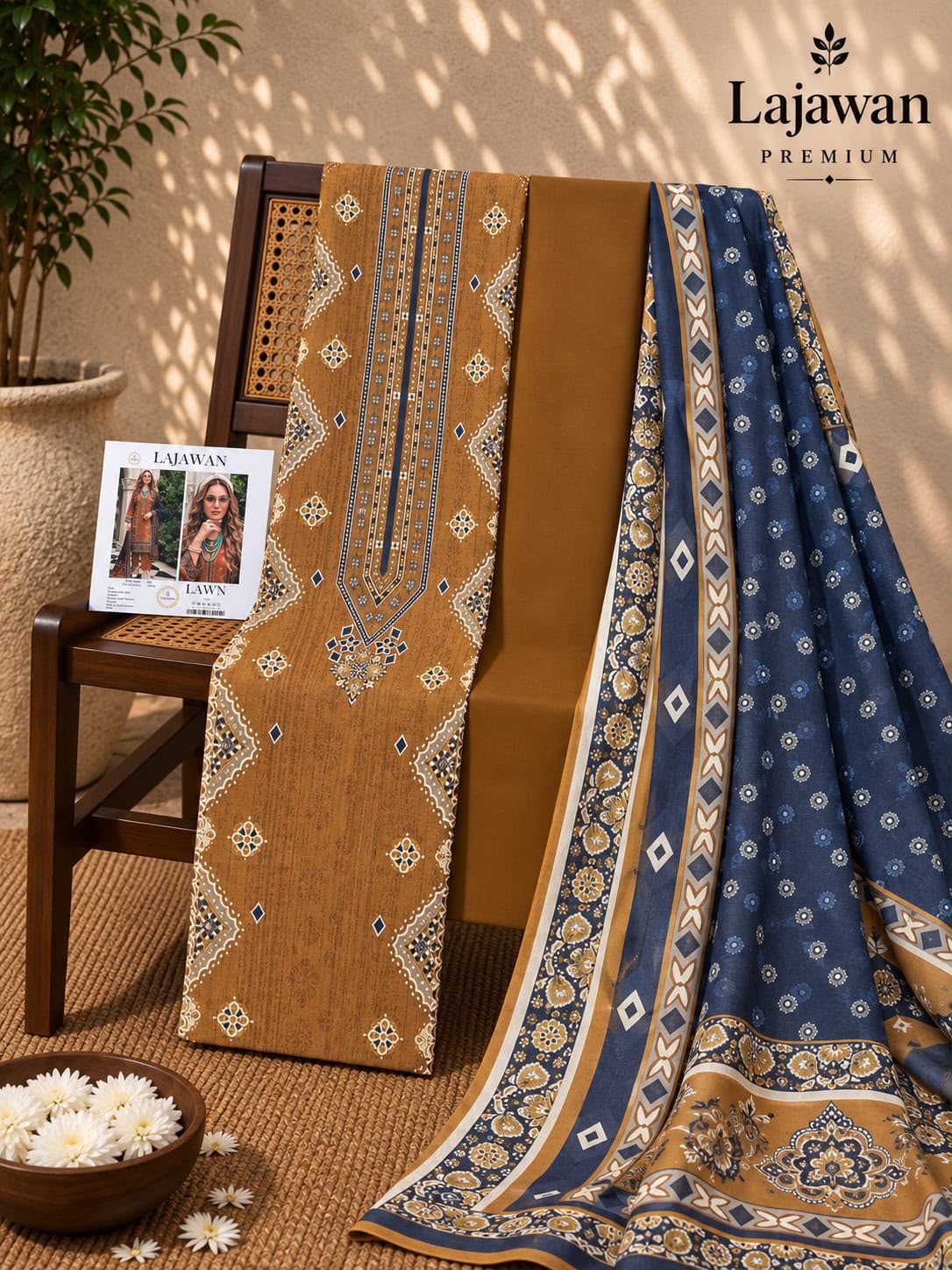 Lajawan Printed Lawn 3PC Collection 2026 | Super Wholesale