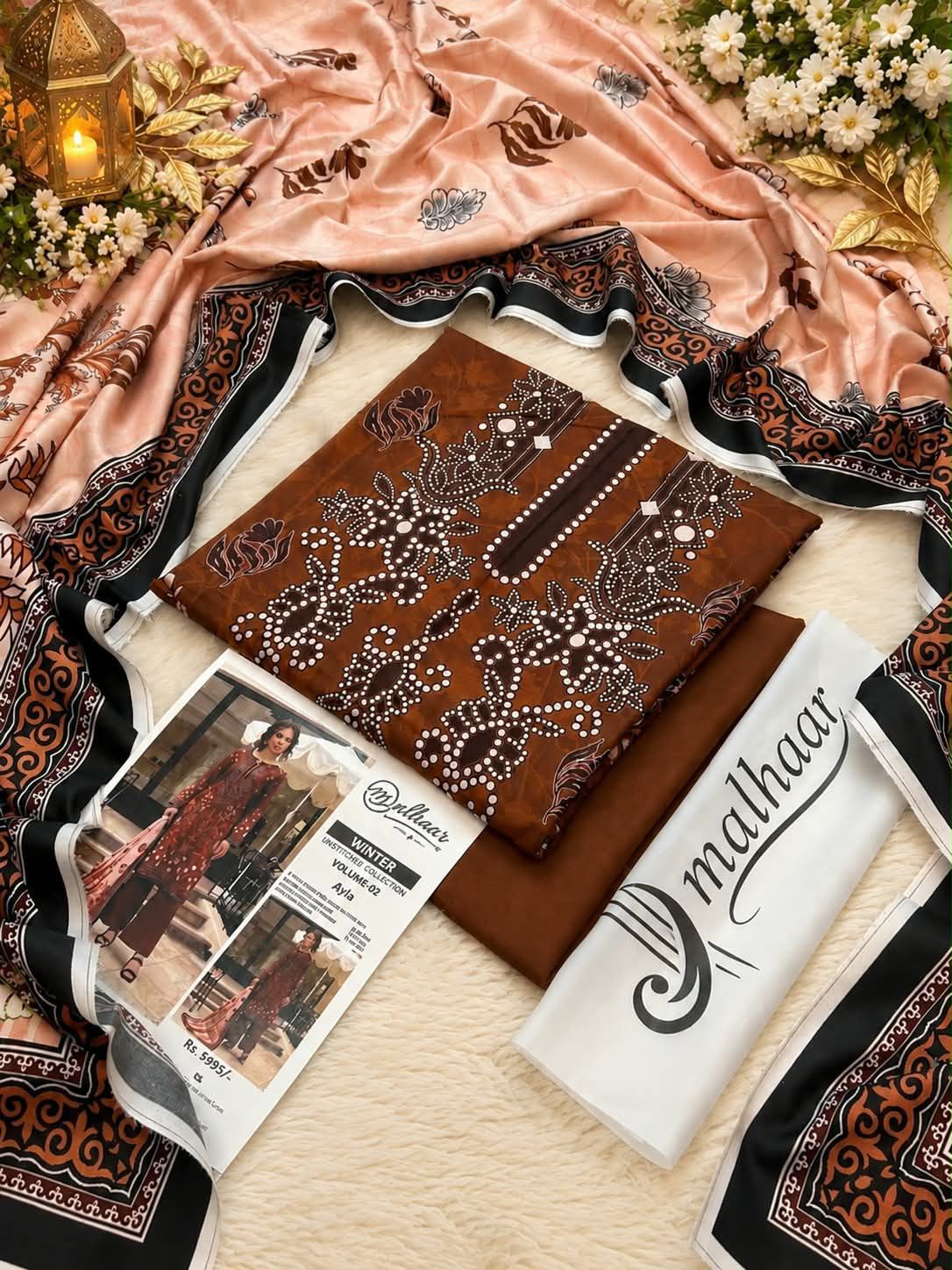 Malhaar Premium Printed Linen 4PC Winter Collection Vol-2 2026-27 | Super Wholesale
