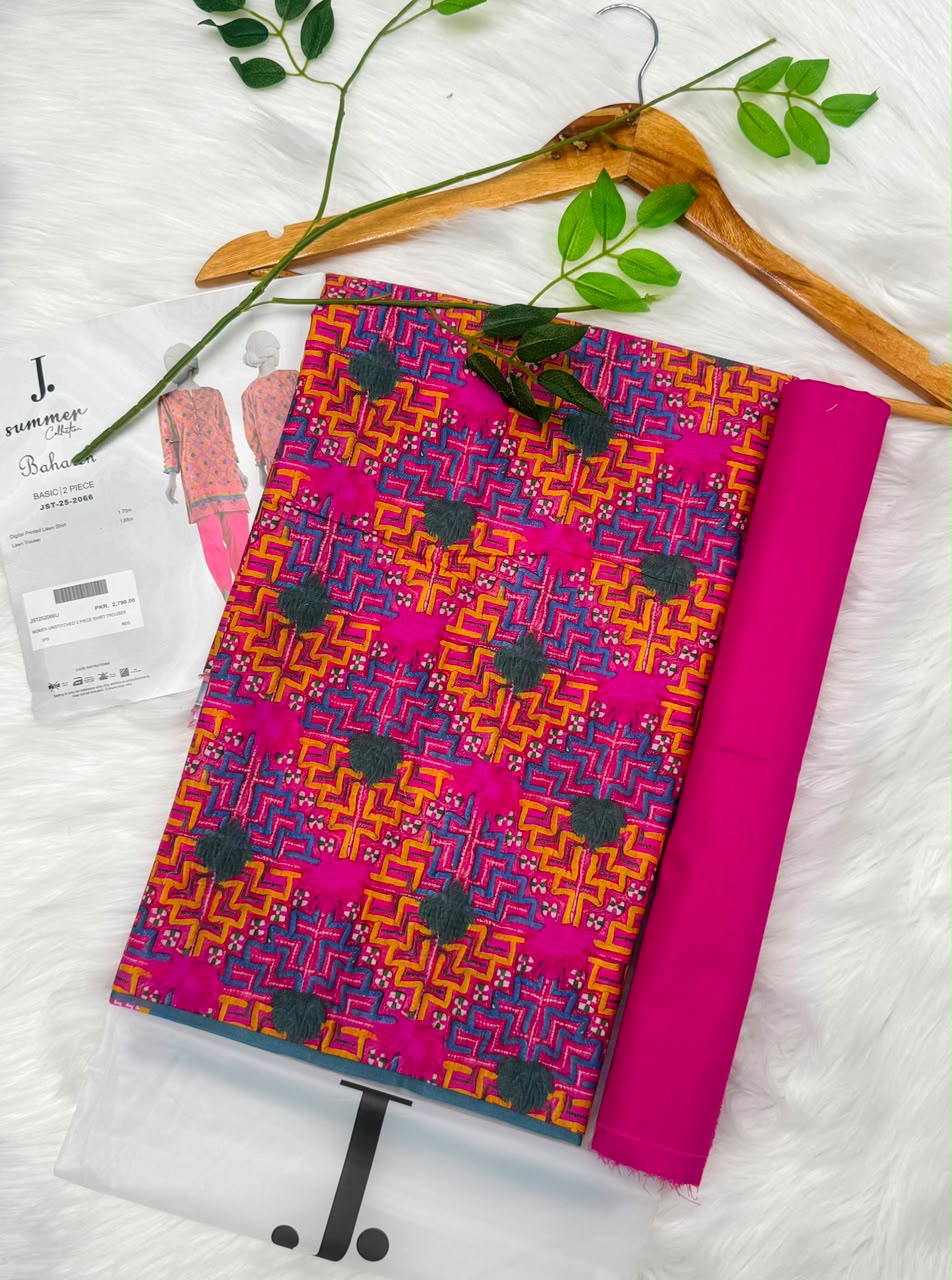 J. Unstitched Lawn 2PC – Wholesale Suits