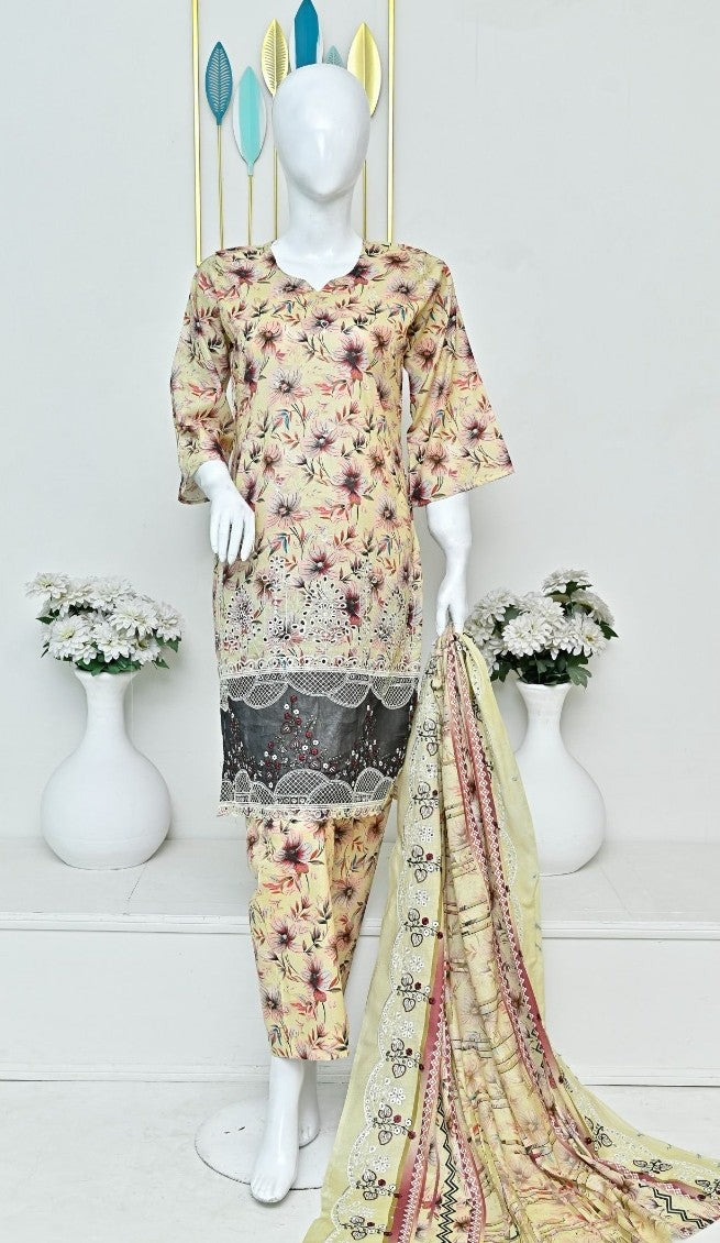 Sun Shine Embroidered Lawn 3PC | Wholesale Suits