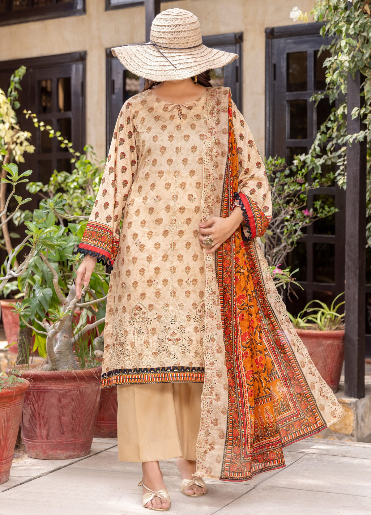 Haya by Hafiz Textile Embroidered Lawn 3PC Suit | Wholesale
