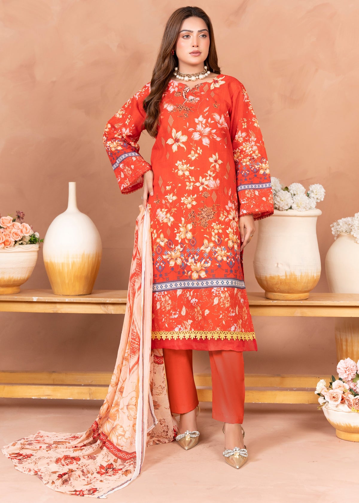 Aura Chamki Digital Printed 3PC Wholesale lawn suits
