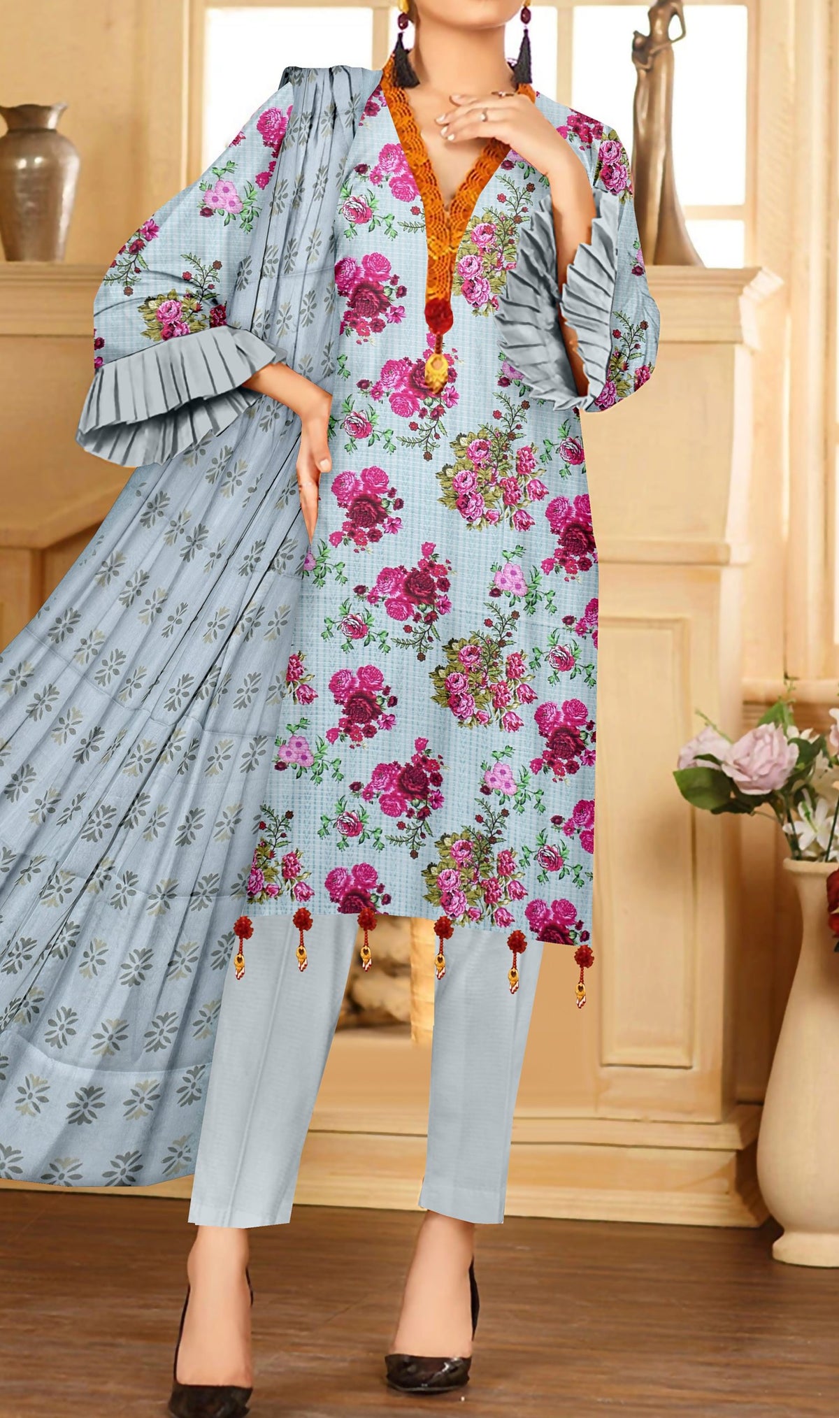 Orient Bana Dora 3PC - Wholesale Lawn Suits