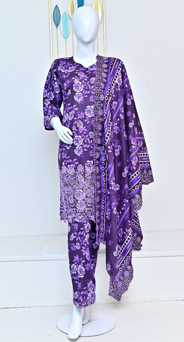 Sun Shine Embroidered Lawn 3PC | Wholesale Suits