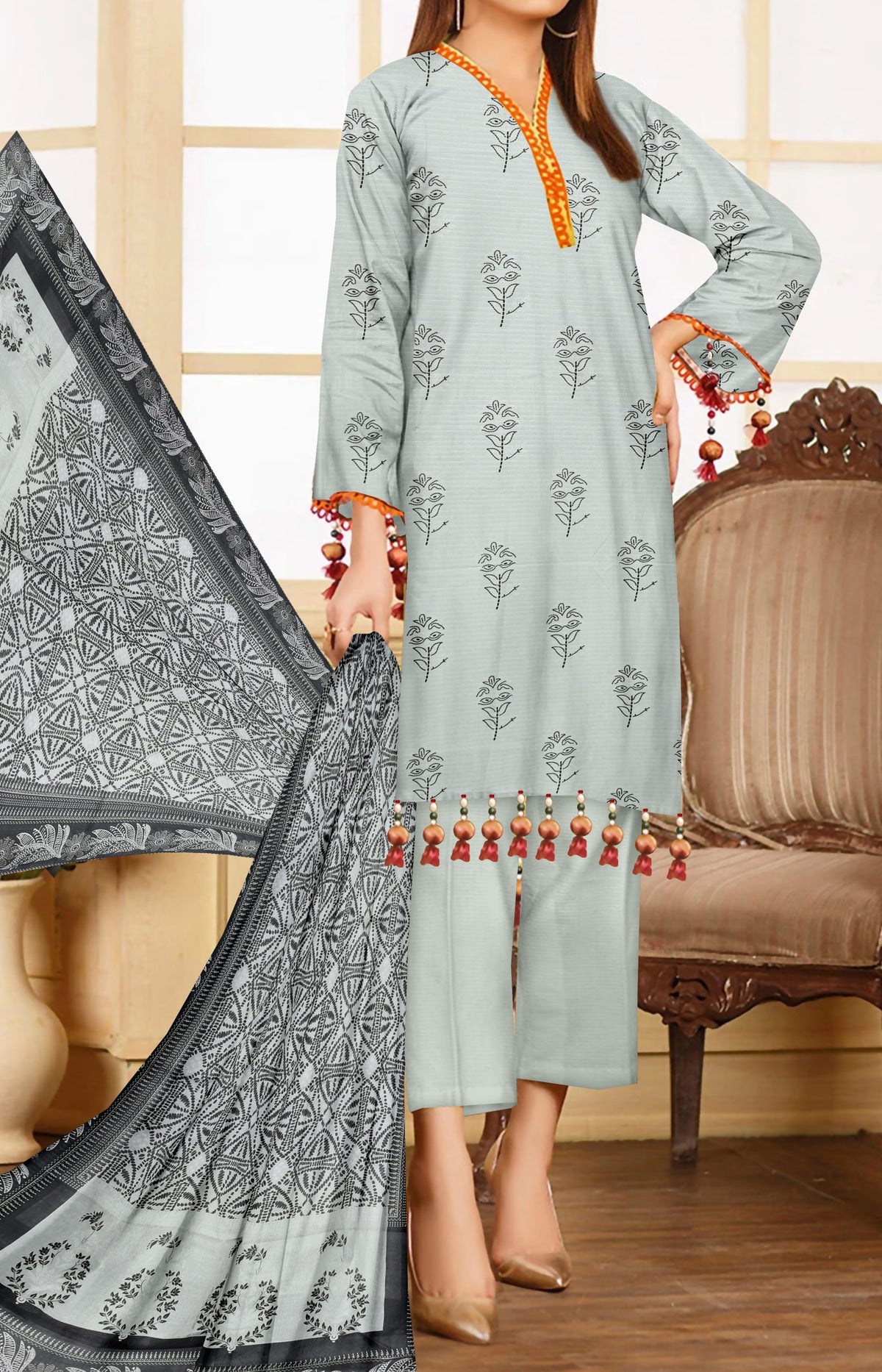 Orient Bana Dora 3PC - Wholesale Lawn Suits