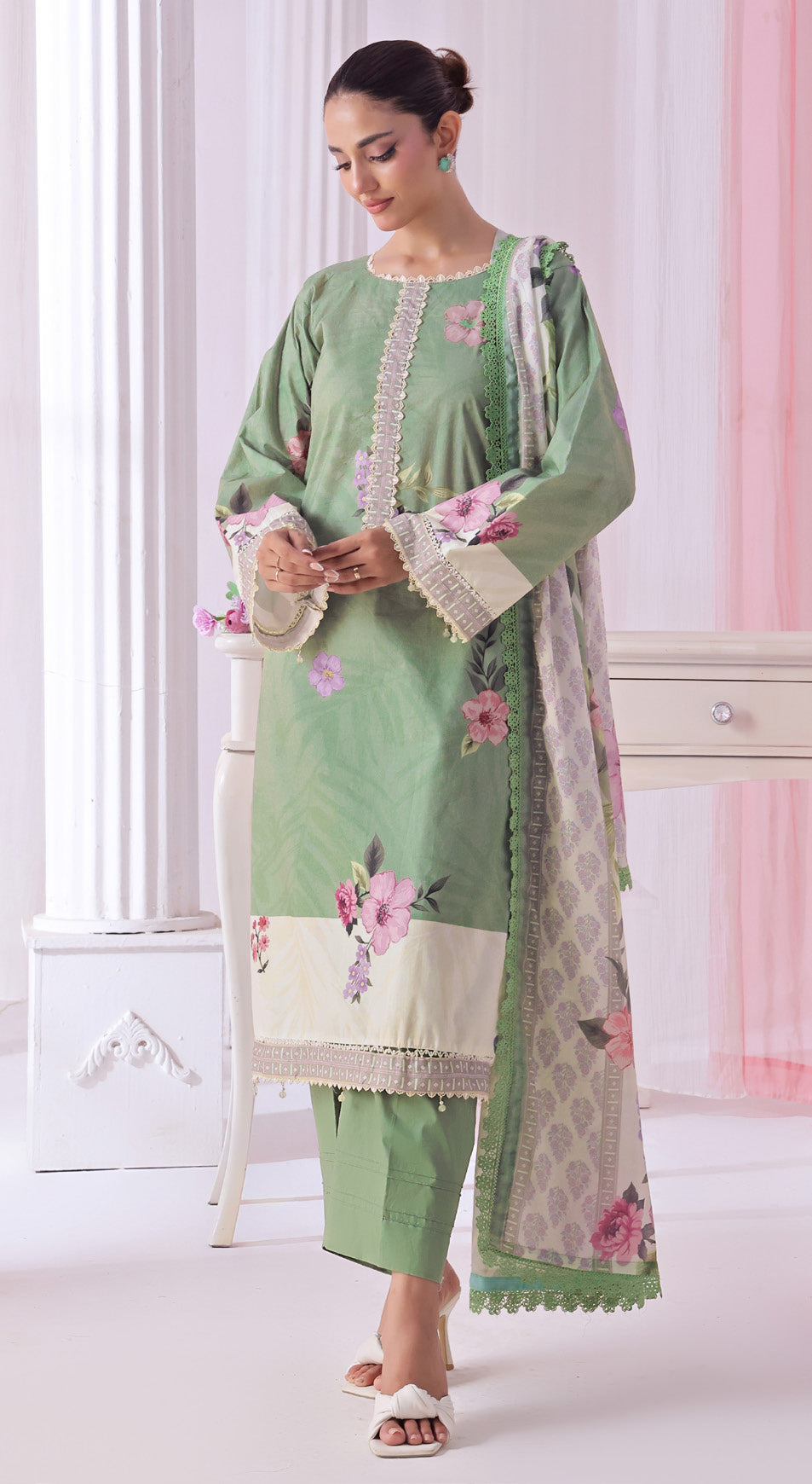 Al Zohaib 3PC Digital Printed Lawn Suit | Wholesale