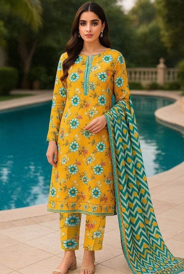 Nishat Printed Bana Dora Lawn 3PC | Unstitched Lawn Suit – Shahbaz Fabric Store