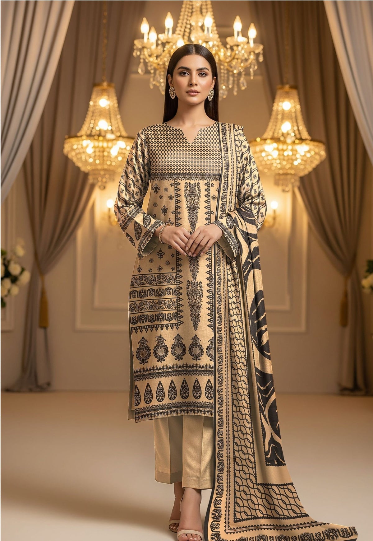 Zohra Motifz – Khaddar 3PC Unstitched Winter Collection