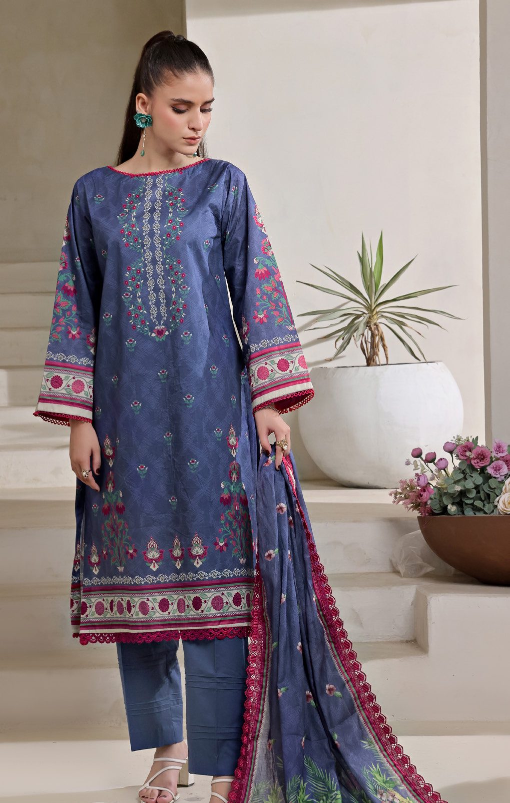 Al Zohaib 3PC Digital Printed Lawn Suit | Wholesale