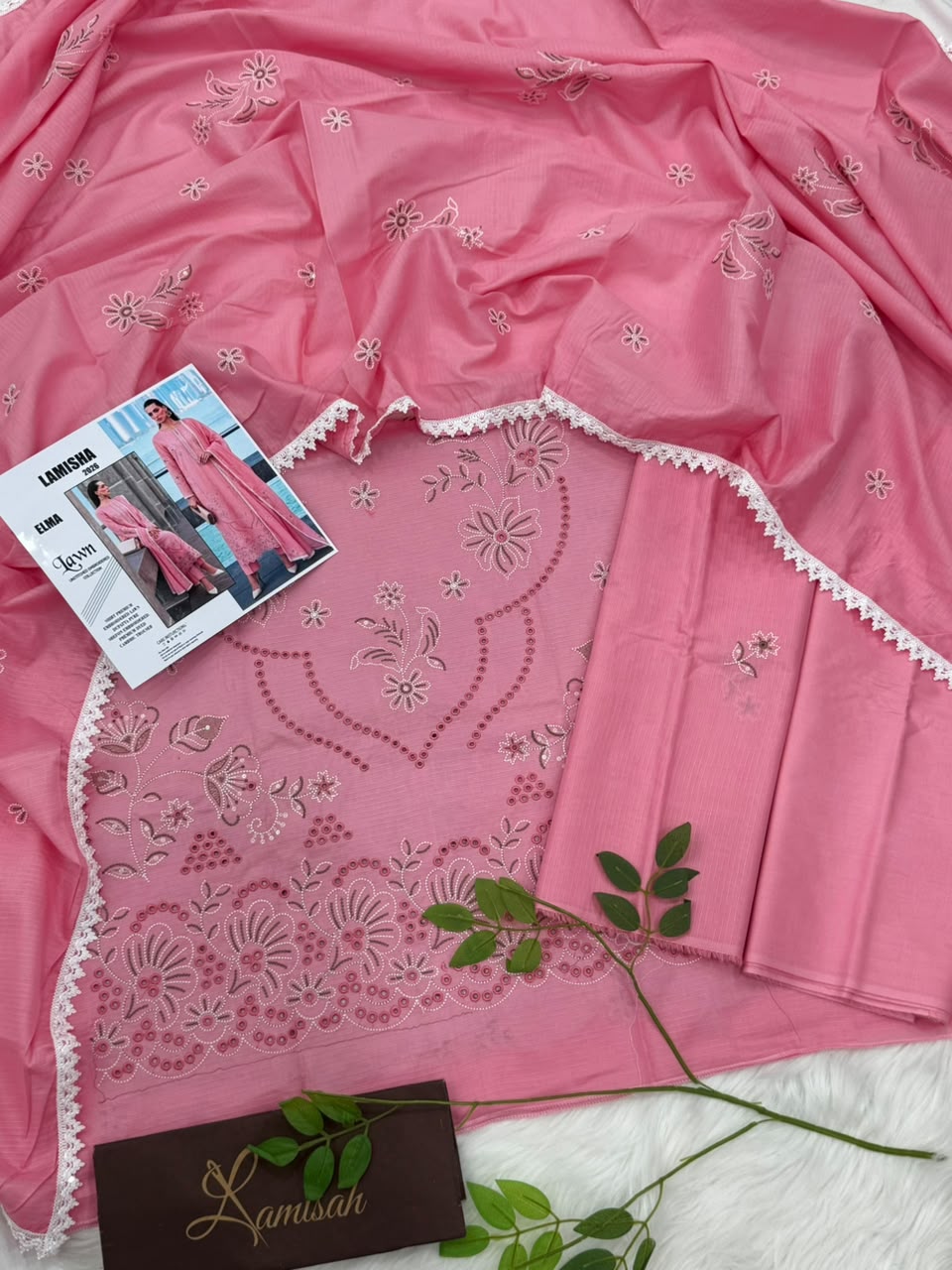 Elma by Lamisha Lux Emb Lawn 3PC – Wholesale Suits