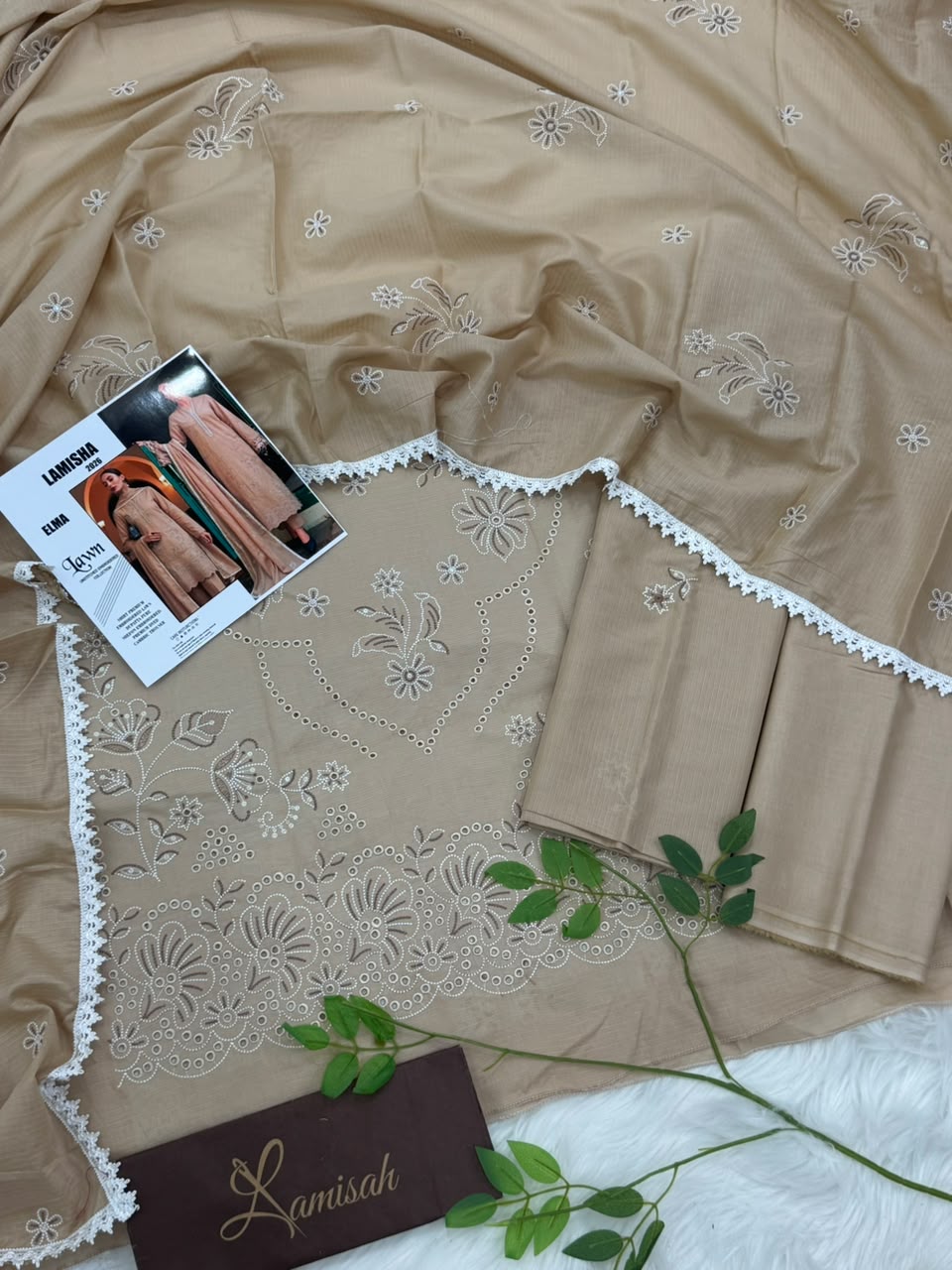 Elma by Lamisha Lux Emb Lawn 3PC – Wholesale Suits