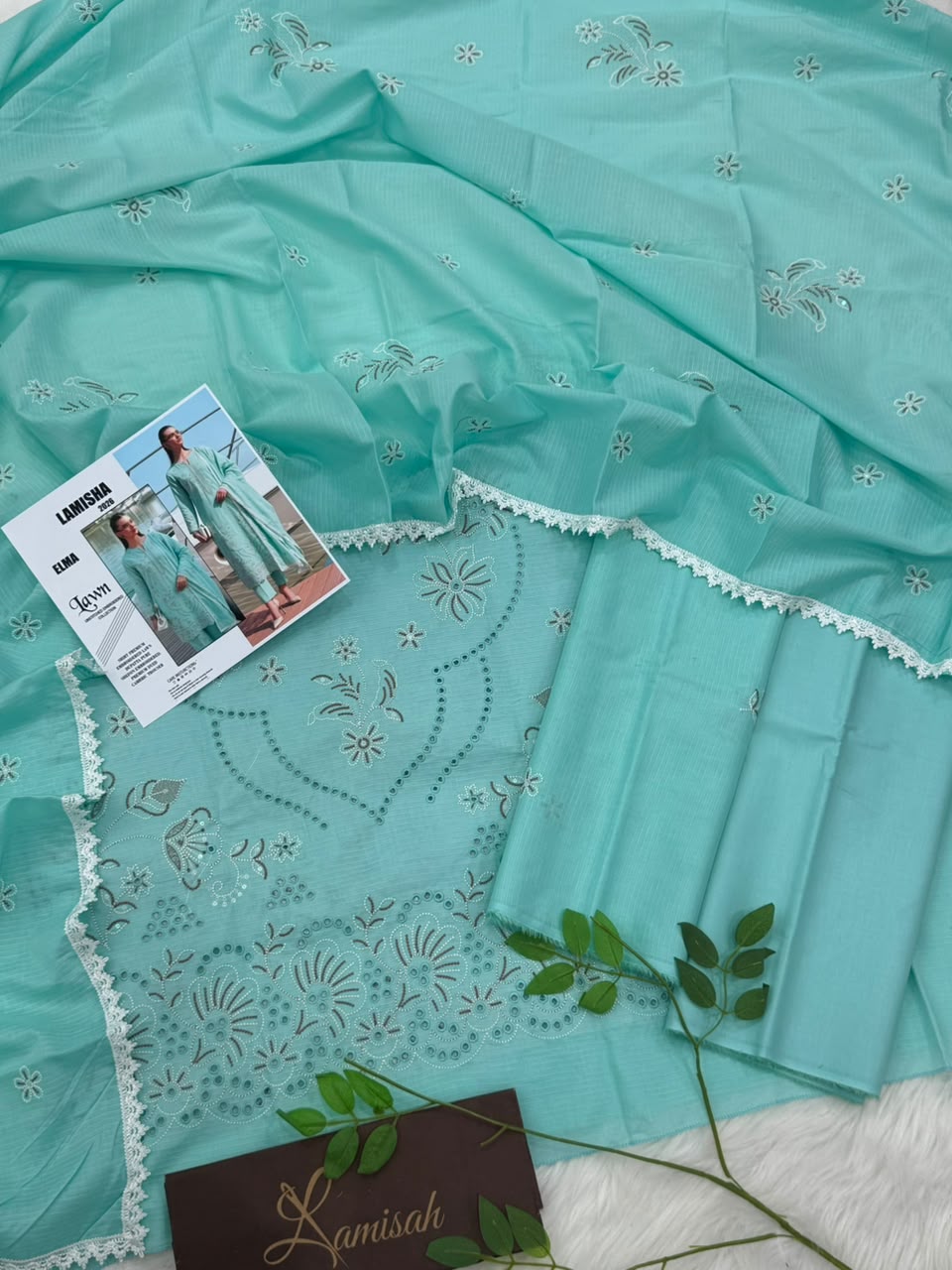 Elma by Lamisha Lux Emb Lawn 3PC – Wholesale Suits