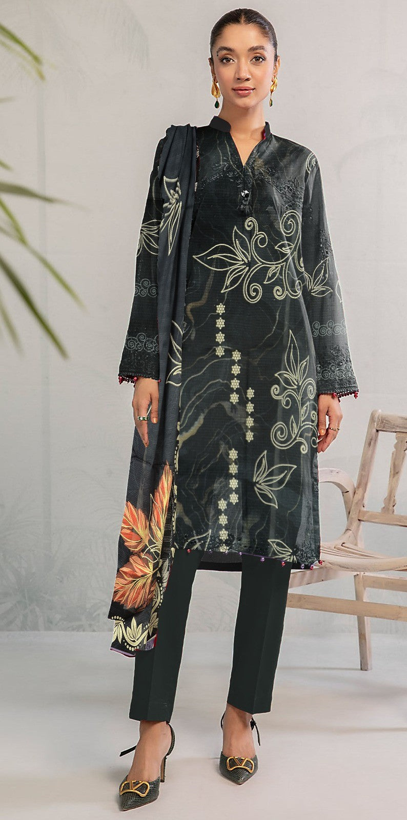 Heer Designer Lawn Bana Dora 3PC  Suit | Wholesale