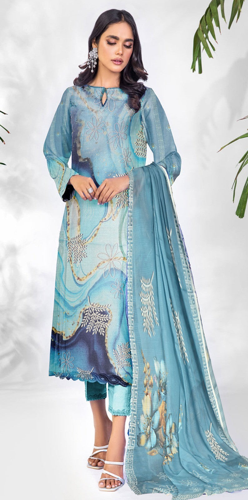 Heer Designer Lawn Bana Dora 3PC  Suit | Wholesale