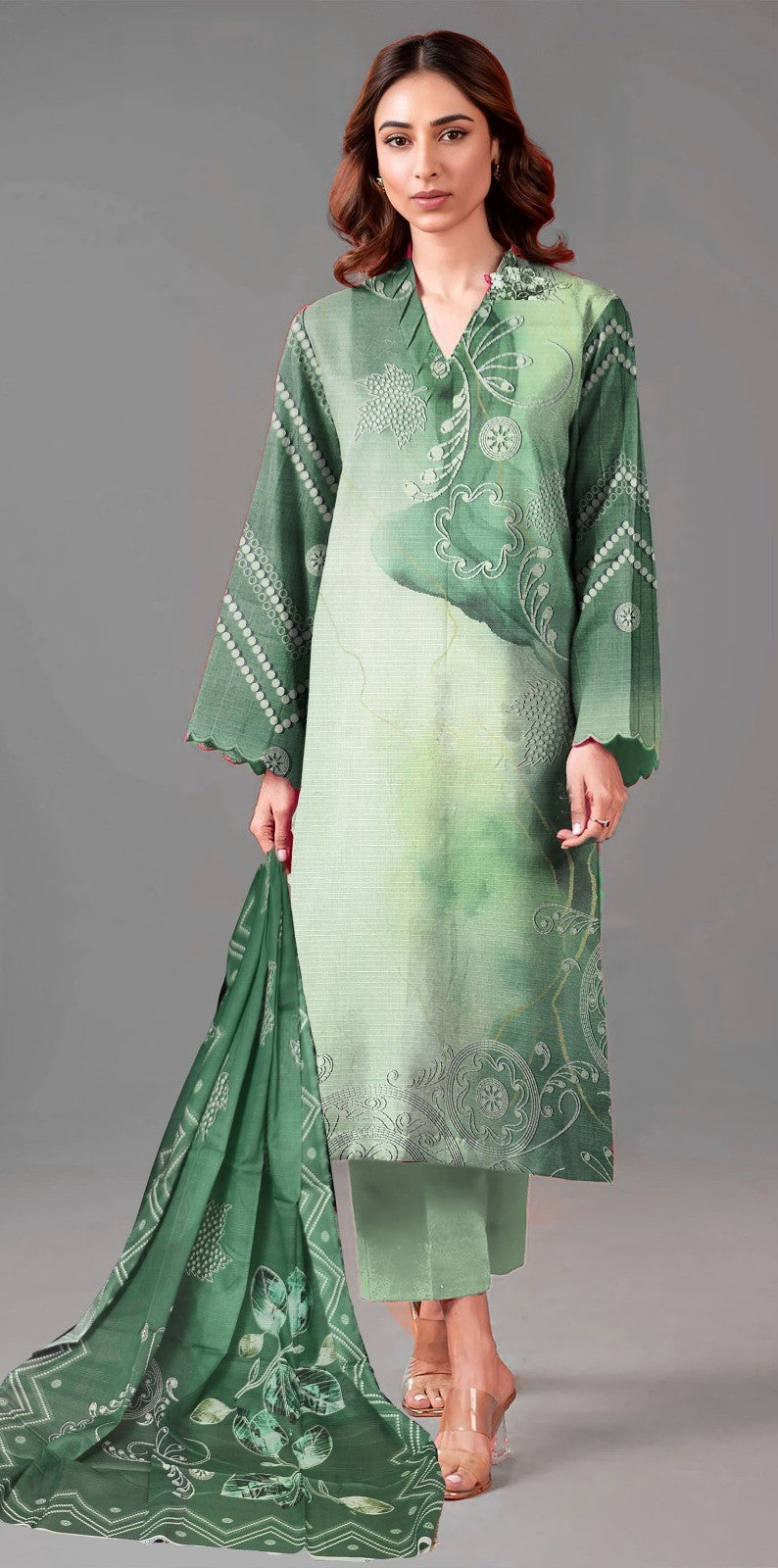 Heer Designer Lawn Bana Dora 3PC  Suit | Wholesale