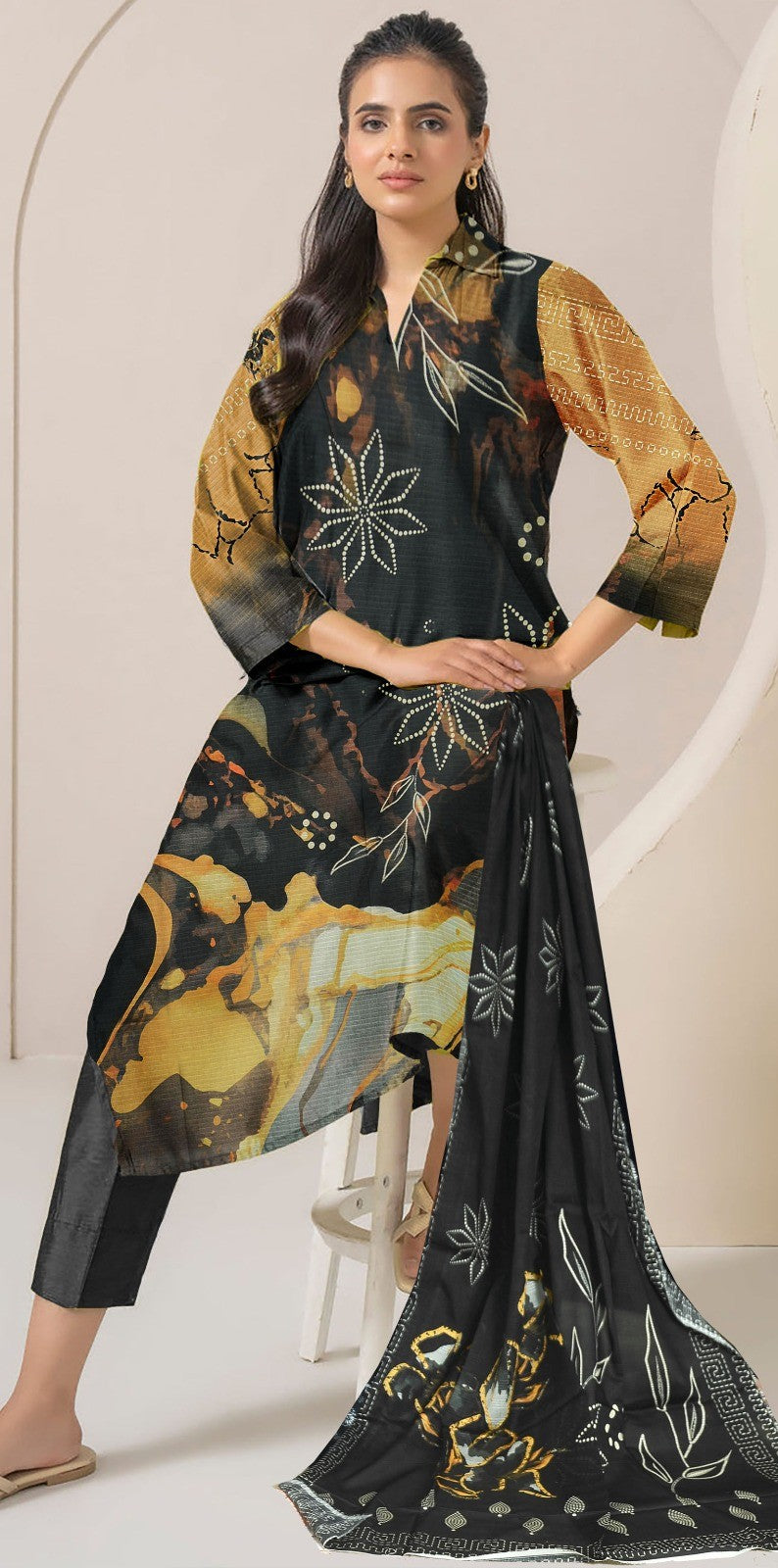 Heer Designer Lawn Bana Dora 3PC  Suit | Wholesale