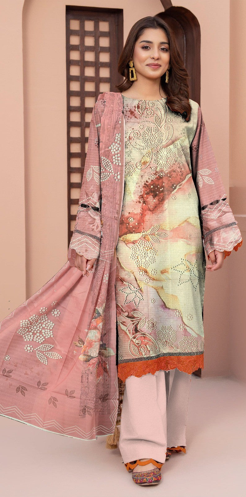Heer Designer Lawn Bana Dora 3PC  Suit | Wholesale