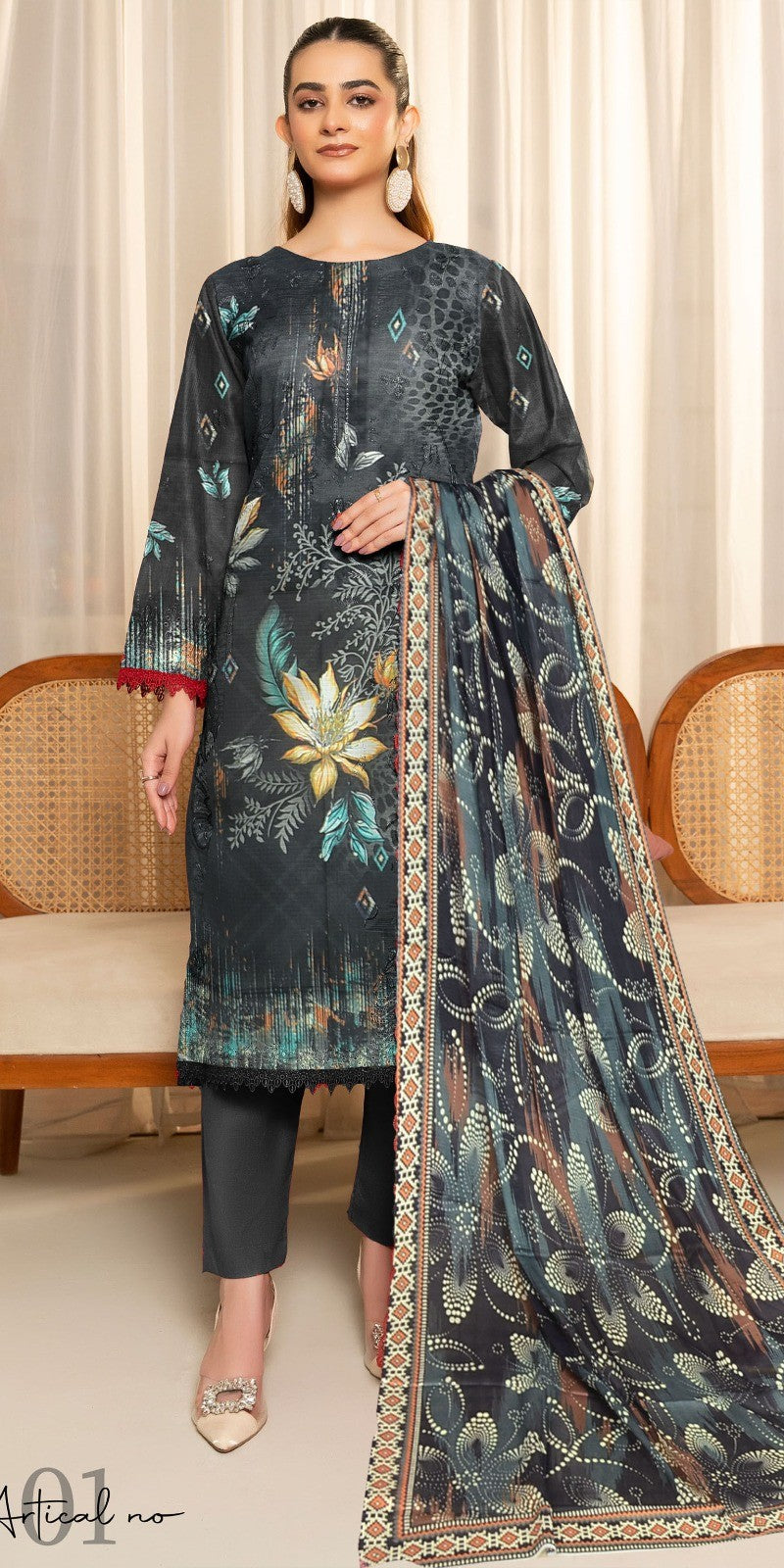 Heer Designer Bana Dora Lawn 3PC – Vol 2K25 | Wholesale