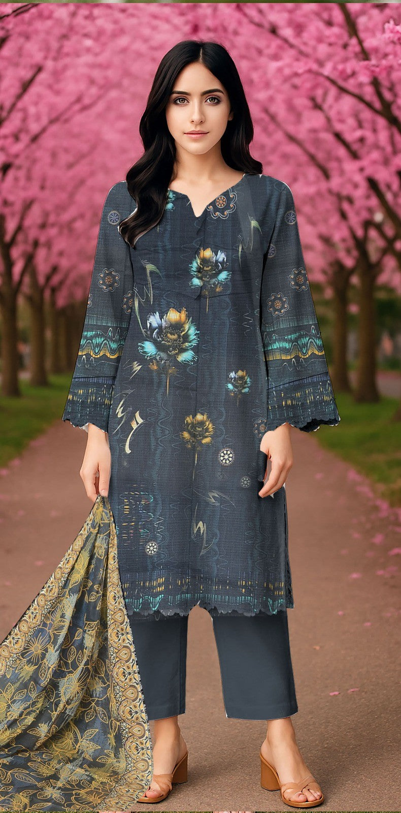 Heer Designer Bana Dora Lawn 3PC – Vol 2K25 | Wholesale