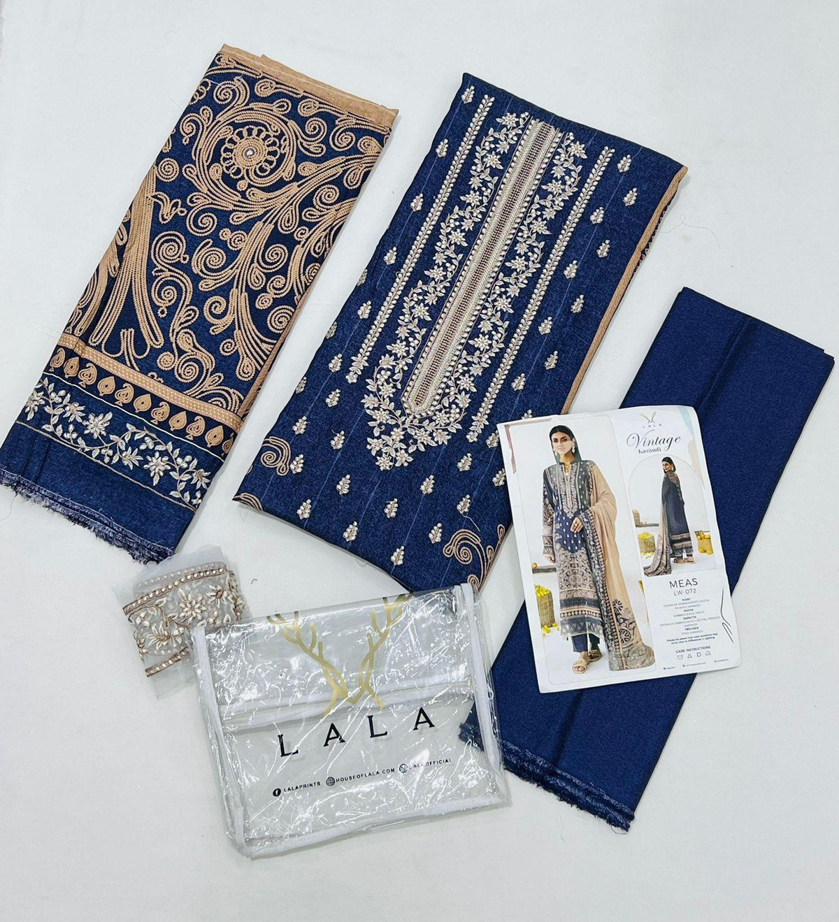 Lala Karandi 3PC Wholesale Suits | Shahbaz Fabric Store