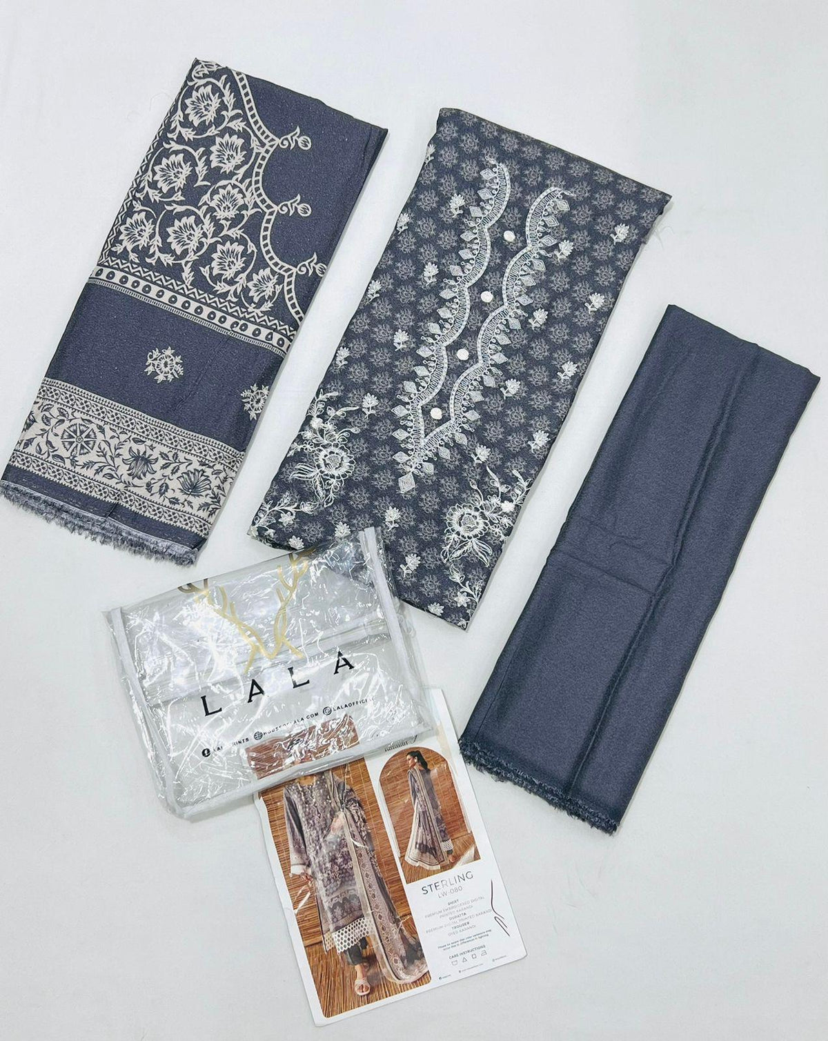 Lala Karandi 3PC Wholesale Suits | Shahbaz Fabric Store