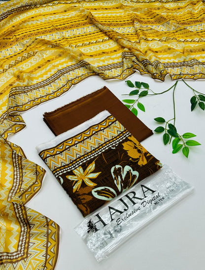 Hajra Silk Viscose 3PC Winter Collection | Wholesale Suits