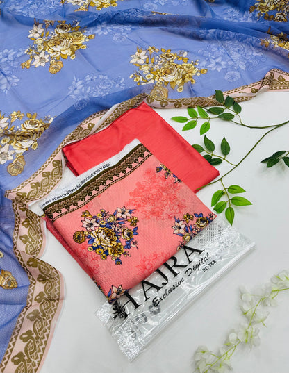 Hajra Silk Viscose 3PC Winter Collection | Wholesale Suits
