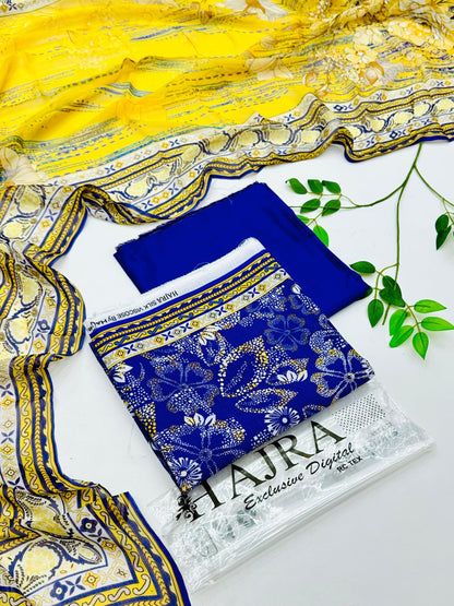 Hajra Silk Viscose 3PC Winter Collection | Wholesale Suits