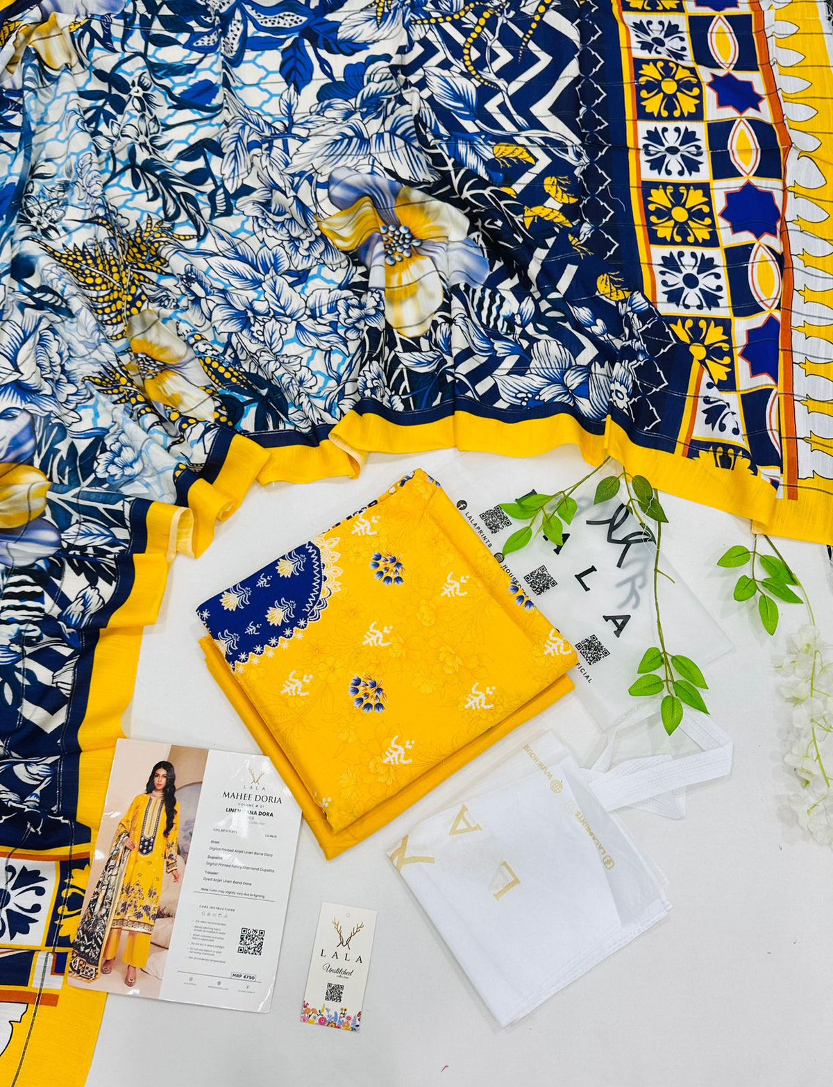 LALA Airjet Mahee Doria Linen 3PC Unstitched | Winter Collection 2025