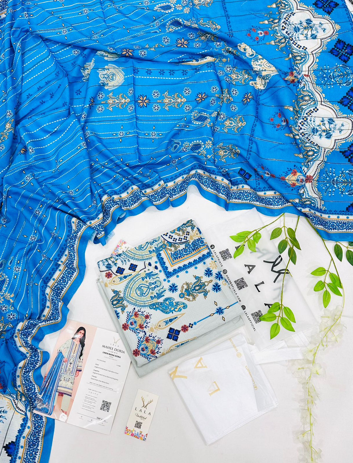 LALA Airjet Mahee Doria Linen 3PC Unstitched | Winter Collection 2025