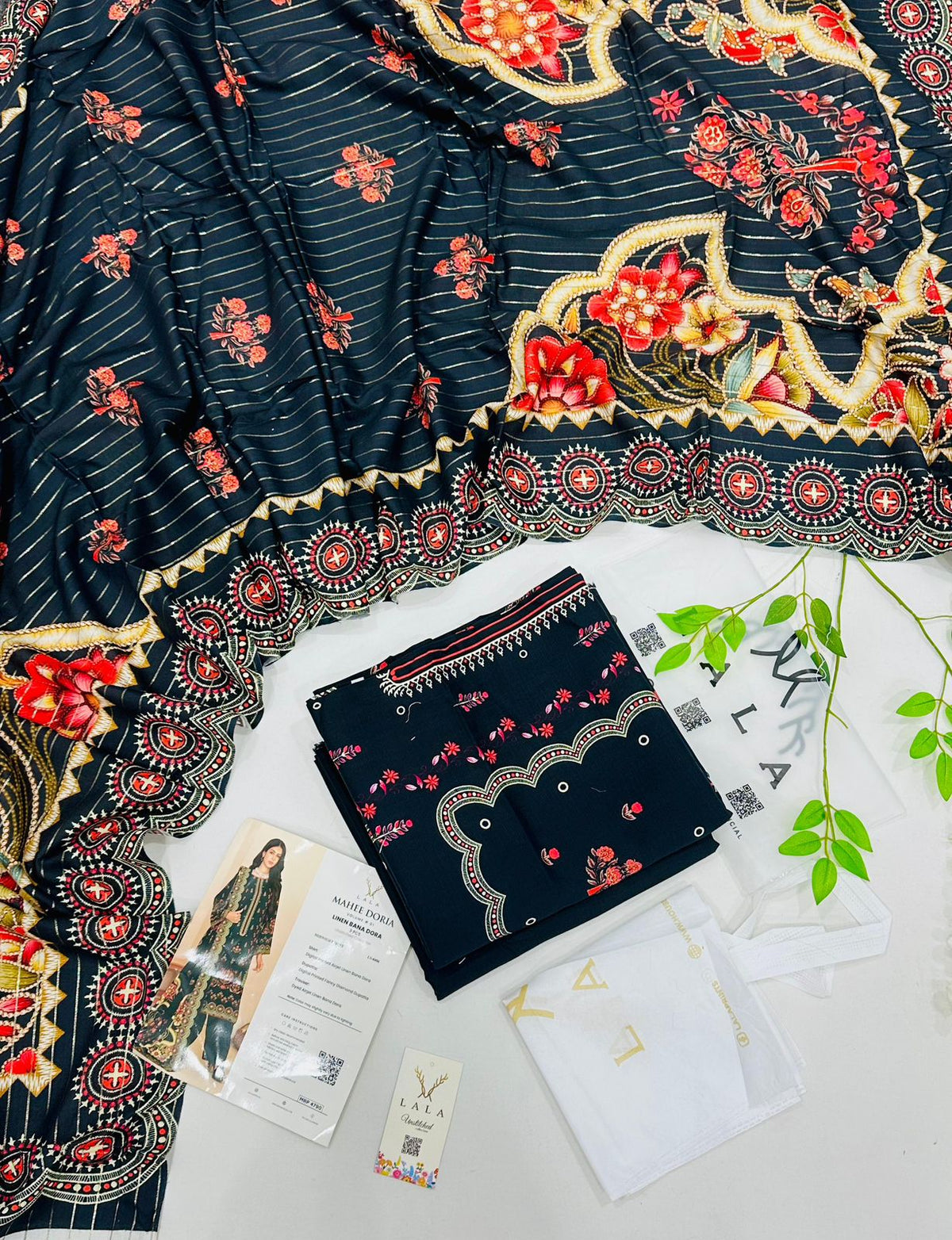 LALA Airjet Mahee Doria Linen 3PC Unstitched | Winter Collection 2025