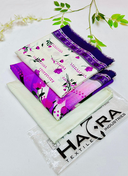 Hajra Viscose 3PC Winter Suits | Unstitched Premium Collection