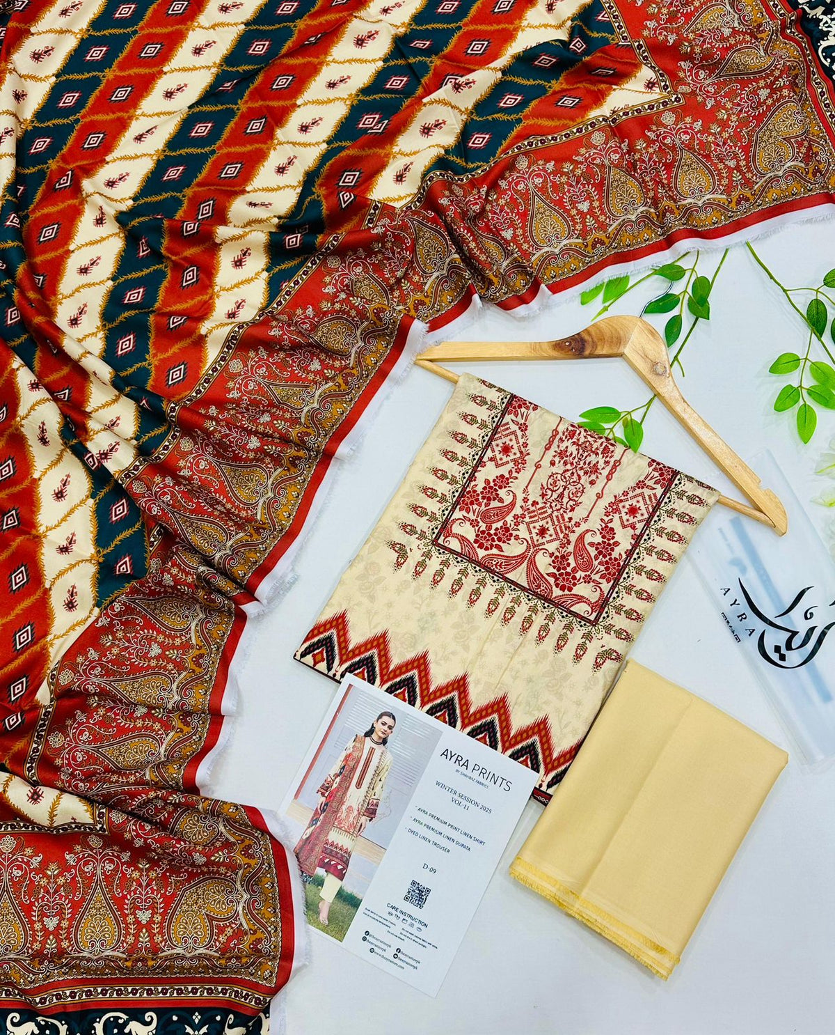 AYRA Prints by Shahbaz Fabrics – Premium Linen 3 Piece Suit | Best Wholesale Prices
