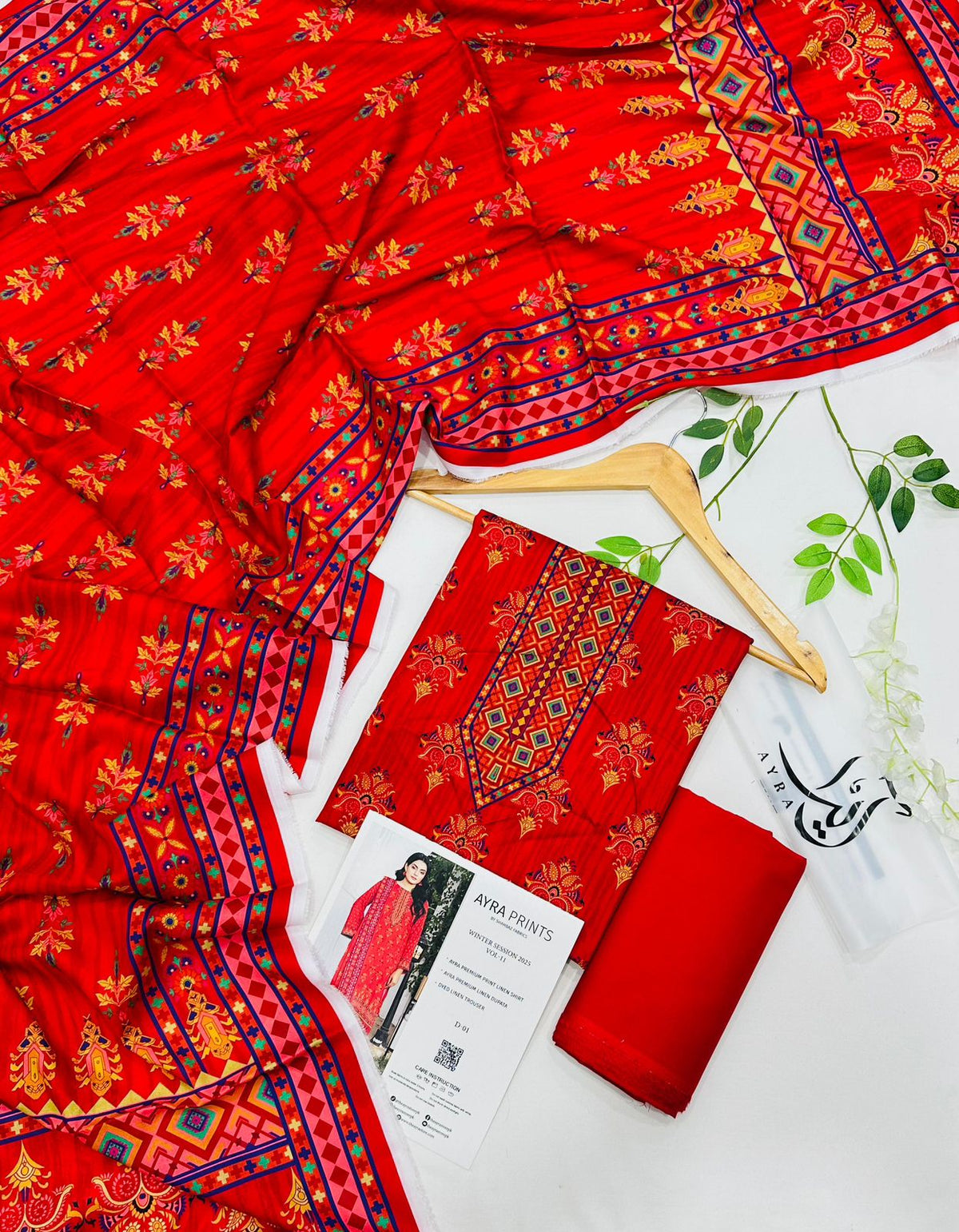 AYRA Prints by Shahbaz Fabrics – Premium Linen 3 Piece Suit | Best Wholesale Prices