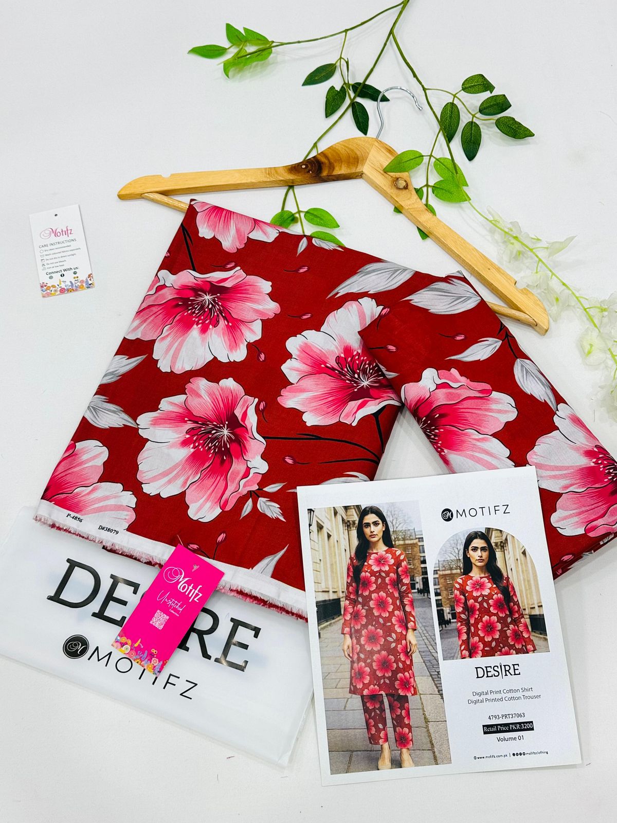 Desire by Motifz Cotton 2PC Suits | Unstitched Mid Summer Collection