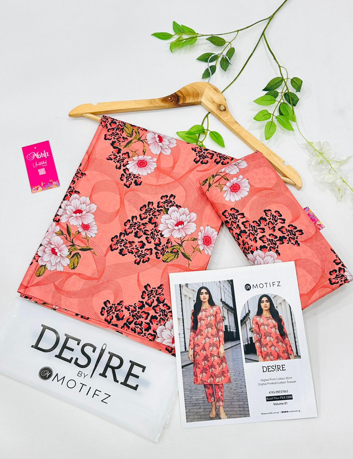 Desire by Motifz Cotton 2PC Suits | Unstitched Mid Summer Collection