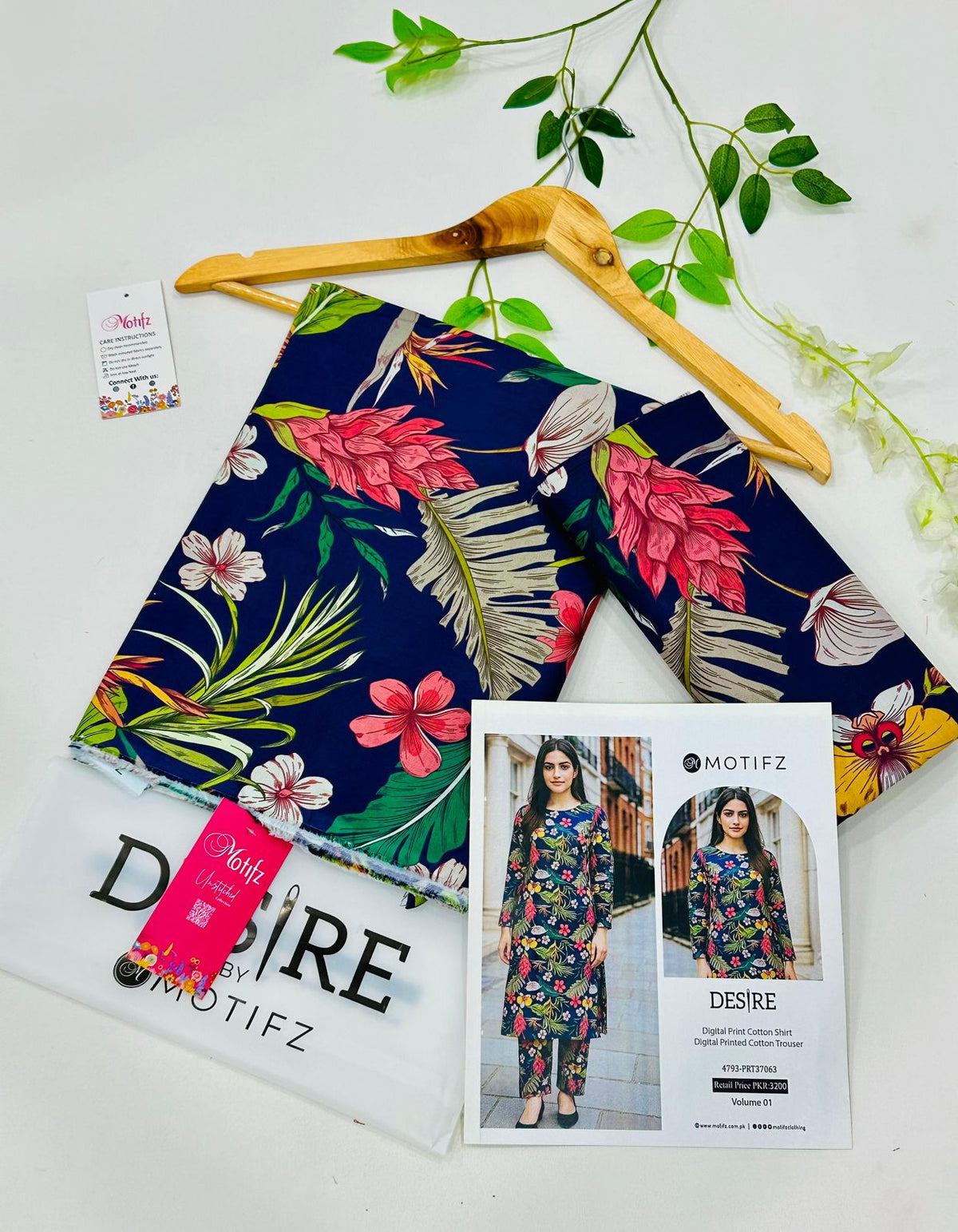 Desire by Motifz Cotton 2PC Suits | Unstitched Mid Summer Collection