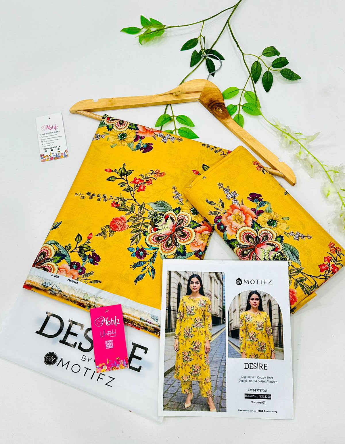 Desire by Motifz Cotton 2PC Suits | Unstitched Mid Summer Collection