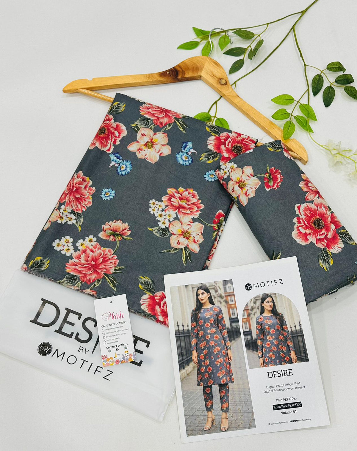 Desire by Motifz Cotton 2PC Suits | Unstitched Mid Summer Collection