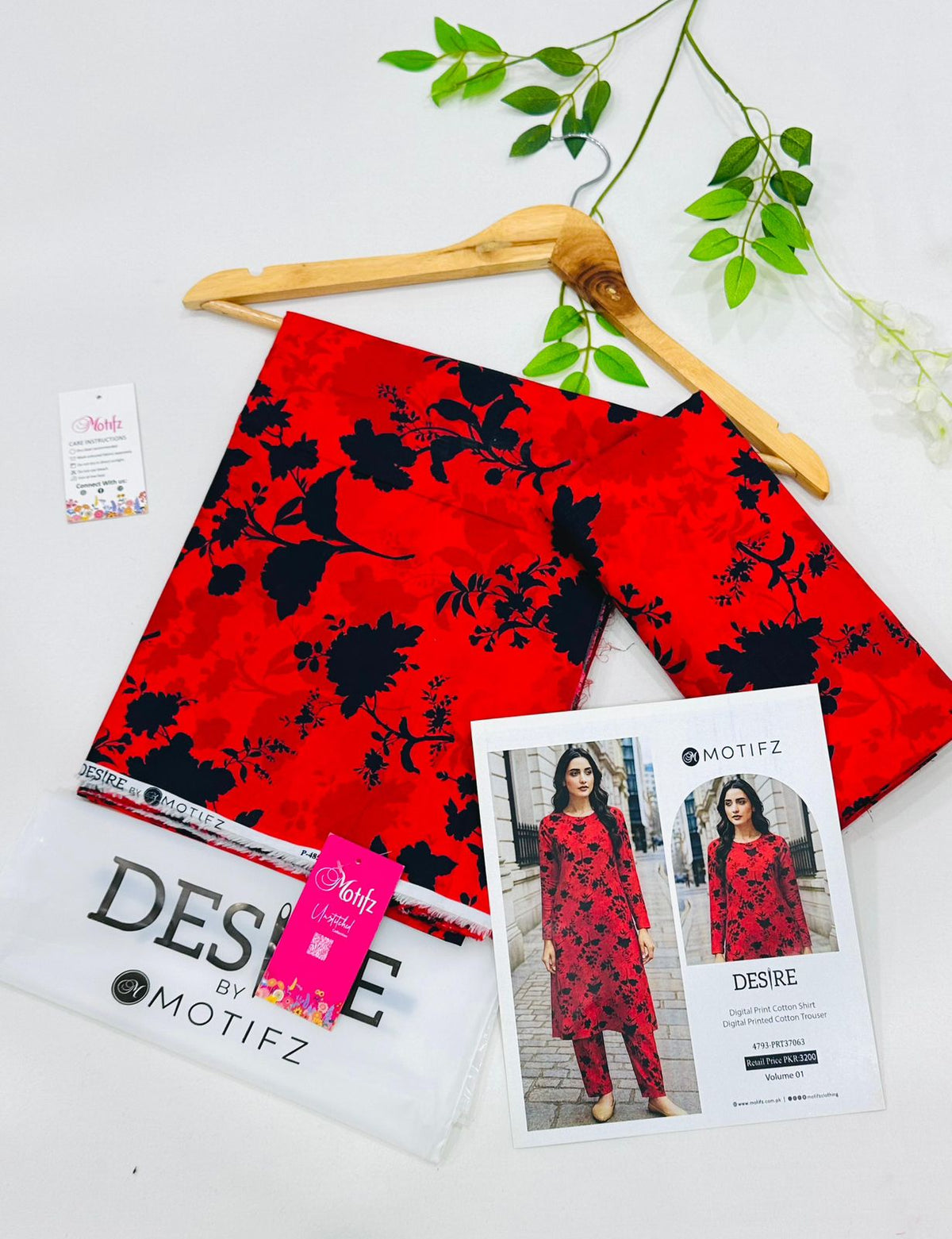 Desire by Motifz Cotton 2PC Suits | Unstitched Mid Summer Collection