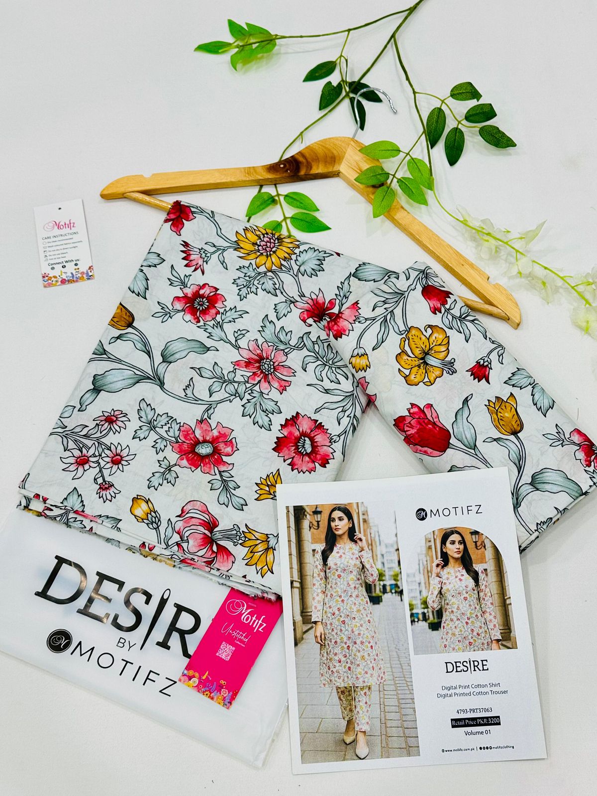 Desire by Motifz Cotton 2PC Suits | Unstitched Mid Summer Collection