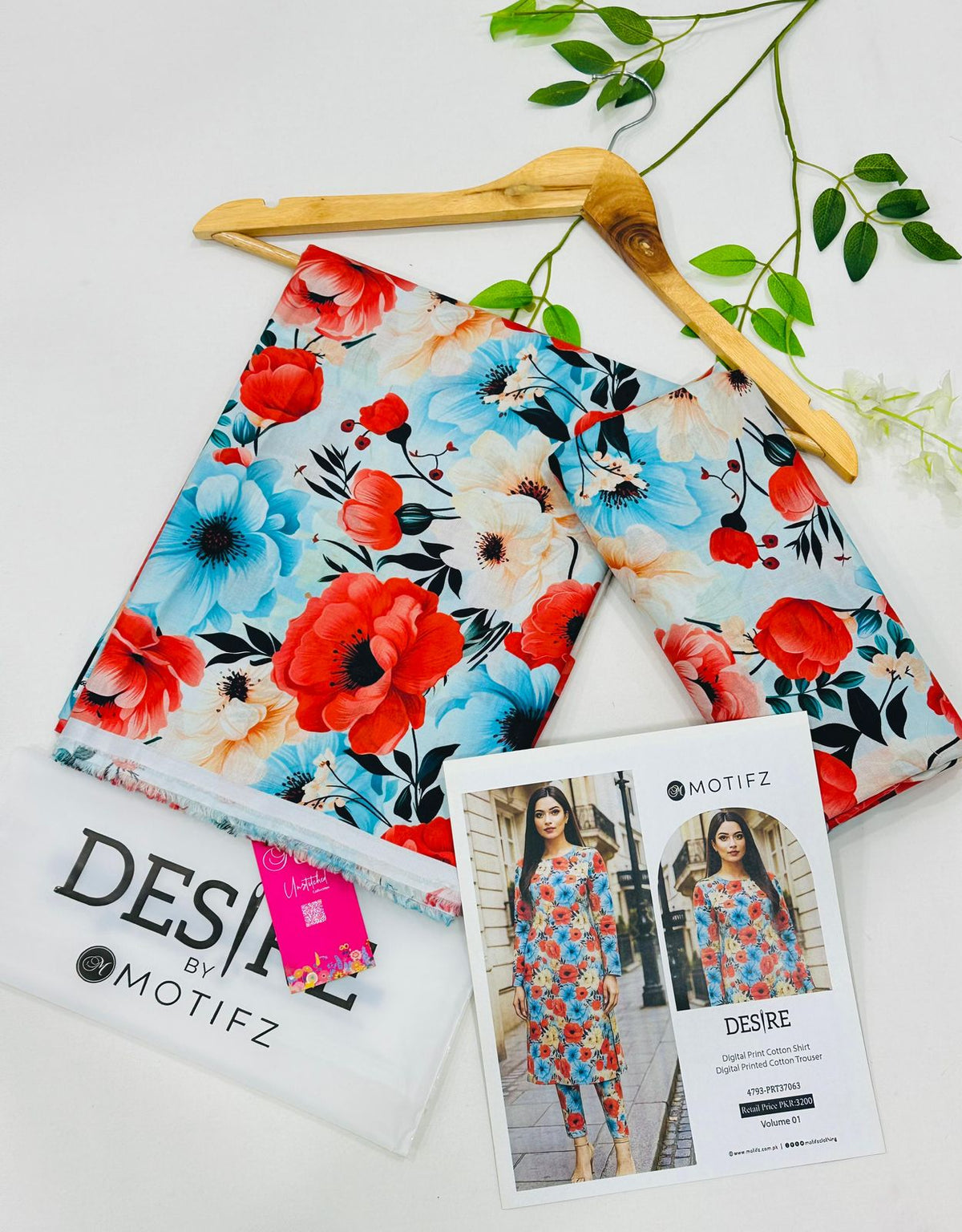 Desire by Motifz Cotton 2PC Suits | Unstitched Mid Summer Collection