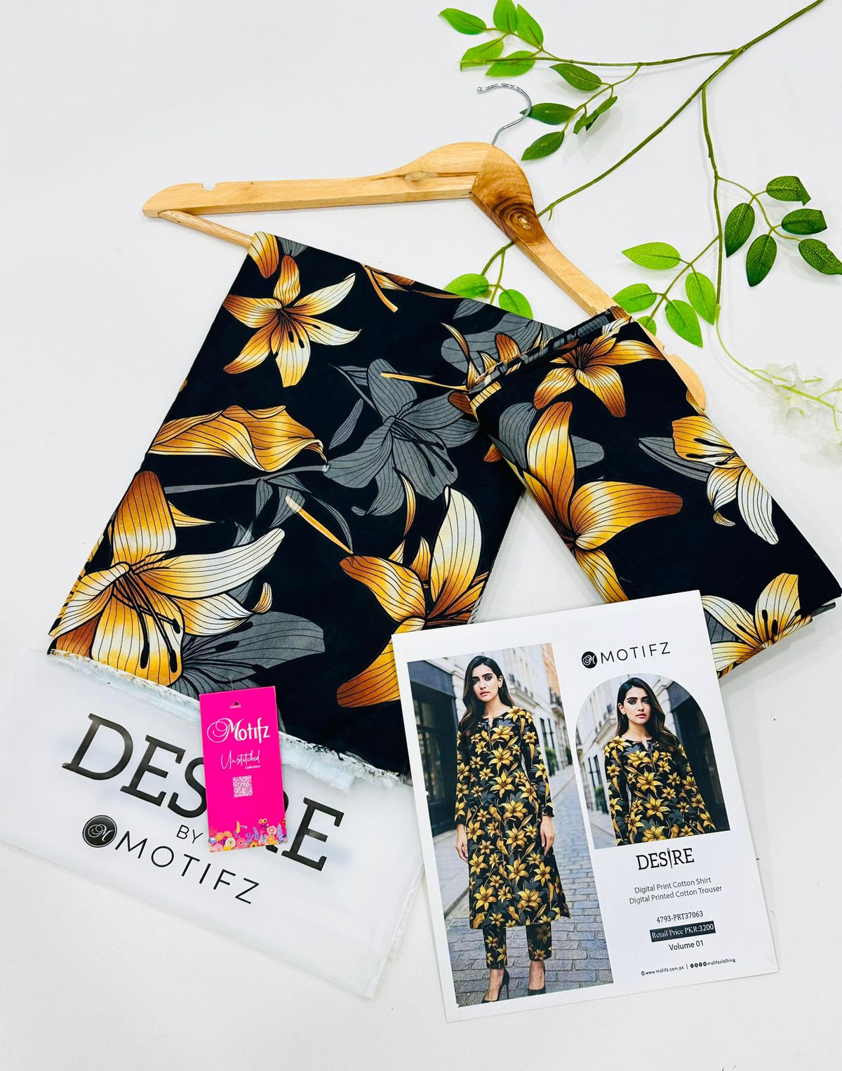 Desire by Motifz Cotton 2PC Suits | Unstitched Mid Summer Collection