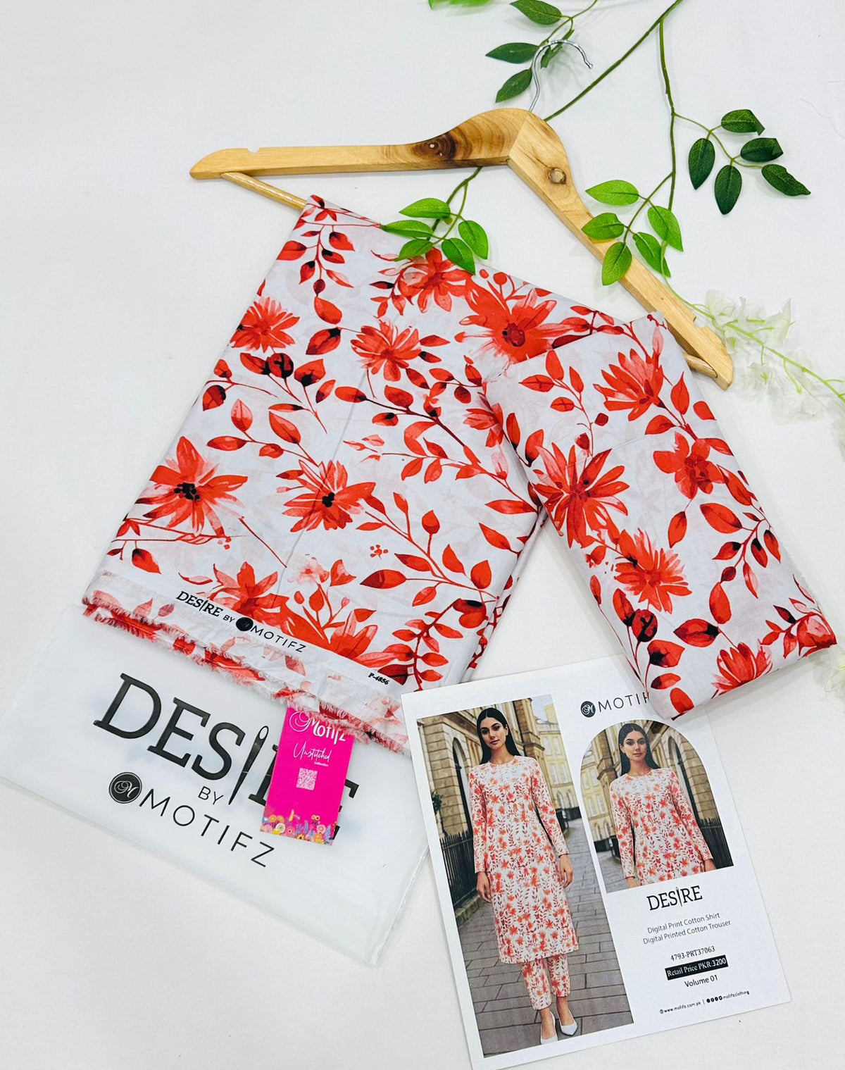 Desire by Motifz Cotton 2PC Suits | Unstitched Mid Summer Collection