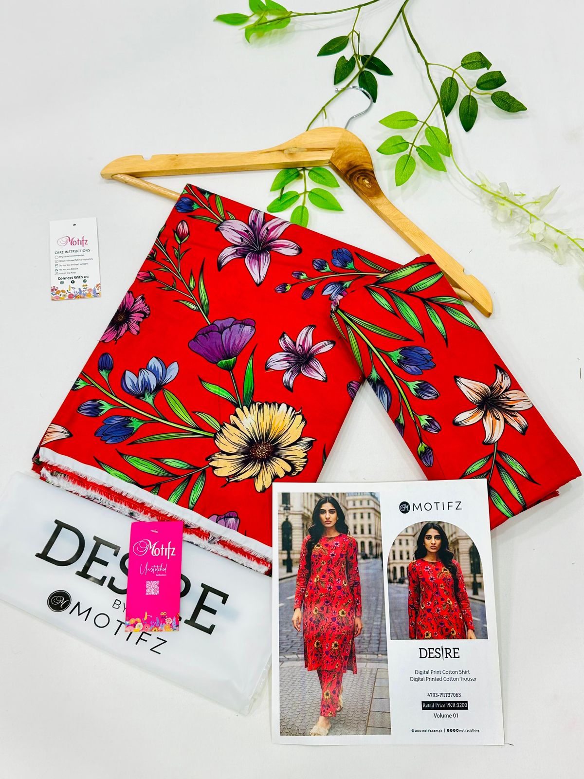 Desire by Motifz Cotton 2PC Suits | Unstitched Mid Summer Collection